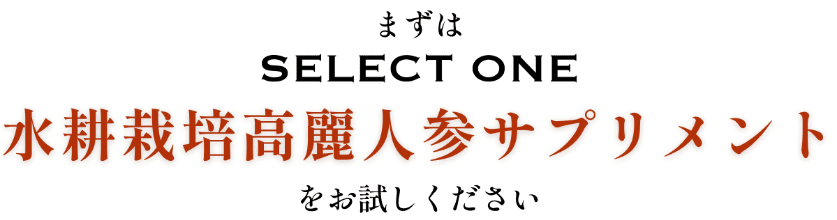 まずはSELACTONE水耕栽培高麗人参サプリメントをお試しください